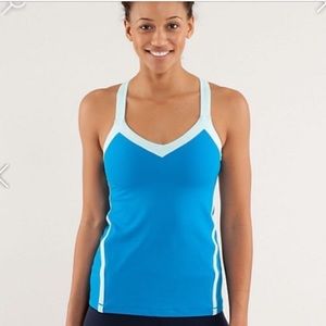 Lululemon Run Mile A Minute Blue Tank Top